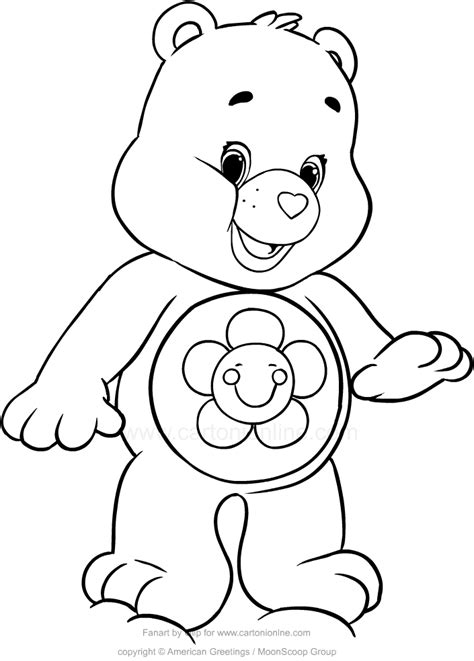 drawing harmony bear care bears coloring page