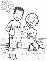 Sandcastle Sand Drawing Clipart Cliparts Castle Coloring Boys Pages Make Two Library Getdrawings sketch template