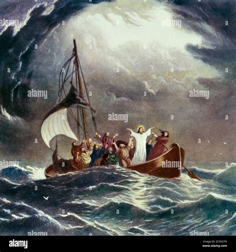 painting jesus calms  storm