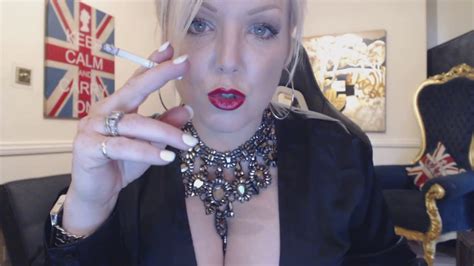 Superior Femdom Seductress Smoking 120s With Red Lips Youtube