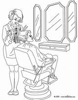 Coloring Pages Salon Hairdresser Hair Color Beauty Getcolorings Print Getdrawings Hellokids Printable Template sketch template