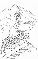 Coloring Elsa Frozen Pages Castle Magic Printable Drawing Snow Her Power Making Princess Print Using Sheets Color Ice Coloringbookfun Disney sketch template