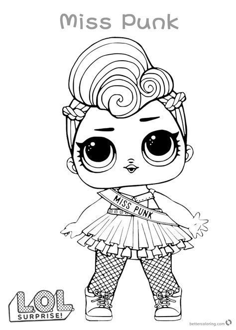 cute lol surprise doll coloring pages series   punk