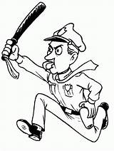 Coloring Pages Policeman Police Popular sketch template