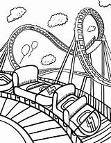 Roller Coaster Coloring Park Pages Theme Sheet Sheets Kids Drawing Water Amusement Coasters Fun Printable Color Template Paper Activities Coloringpagesfortoddlers sketch template