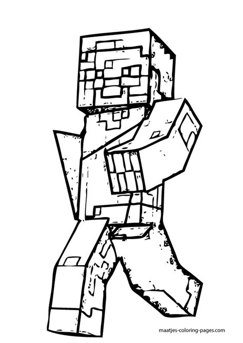 minecraft zombie coloring page related keywords suggestions