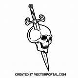 Skull Vectorportal sketch template