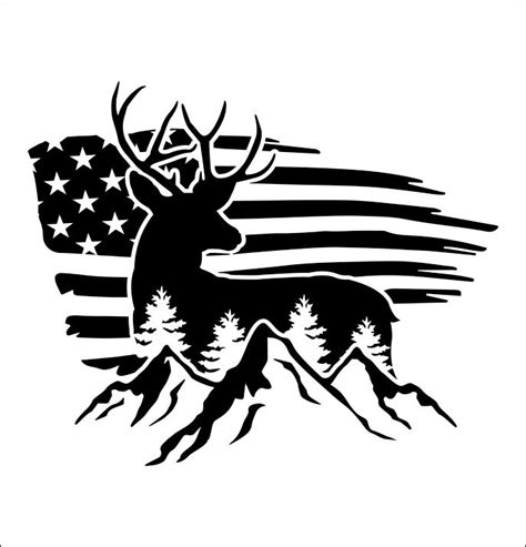 deer flag  hunting decal north  decals