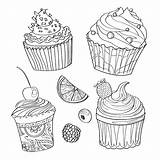 Coloring Pages Cakes Cupcakes Kids Color Cupcake Children Beautiful Printable Justcolor Choose Board Kid sketch template