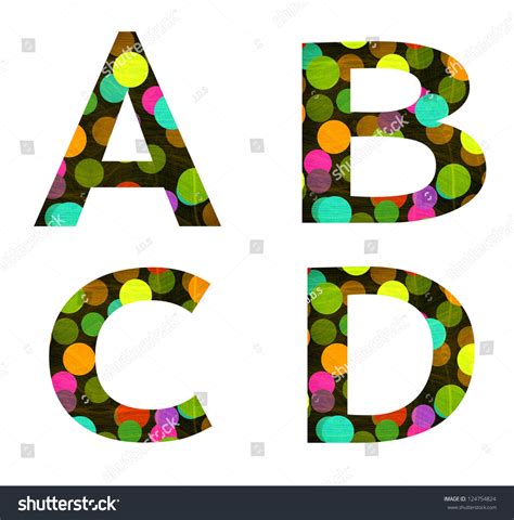raster graphic design alphabet letters stock illustration