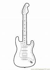 Electric Colouring Epiphone sketch template