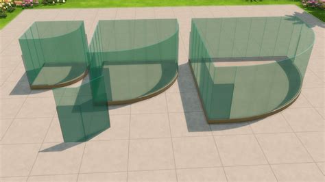 modthesims blue glass fence update  sims  custom content