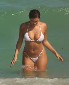 tao wickrath in a white bikini miami beach