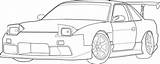 S13 Coloring 240sx S14 Drifter sketch template