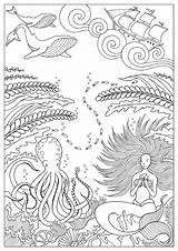 Sirene Colorare Adulti Erwachsene Adultos Sirenas Meerjungfrauen Meerjungfrau Ausmalbilder Mermaids Justcolor Malbuch Ameede sketch template