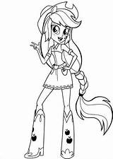 Applejack Equestria sketch template