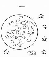 Mars Planet Coloring Pages Red Kids Color sketch template