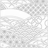Coloring Japanese Color Book Japan Books Adults Pages Stress Pattern Vive Le Adult Patterns Cleverpedia Tear Designs Visit sketch template