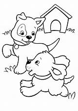 Coloring Puppy House Pages Playing Dog Printable Pups Puppies Chavez Cesar Sheet Color Getcolorings Print Popular sketch template