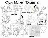 Coloring Talents Parable Talent Parables Sugardoodle sketch template