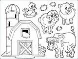Farm Coloring Pages Scene Barn Color Getcolorings Printable Print Animals Scenes sketch template