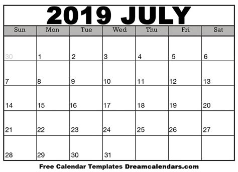 july  printable calendar printable blank world
