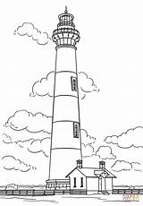 Lighthouse Coloring Pages Bodie Island Carolina Drawing North Lighthouses Printable Drawings Sheets Hatteras Cape Kids Trans Colouring House Template Book sketch template