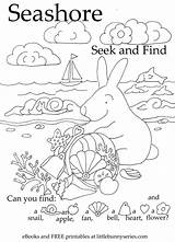 Seek Find Coloring Pages Seashore Pdf Printable Worksheets Finds Preschool Printables Summer Kindergarten Kids Hidden Getdrawings Ocean Getcolorings Color Choose sketch template