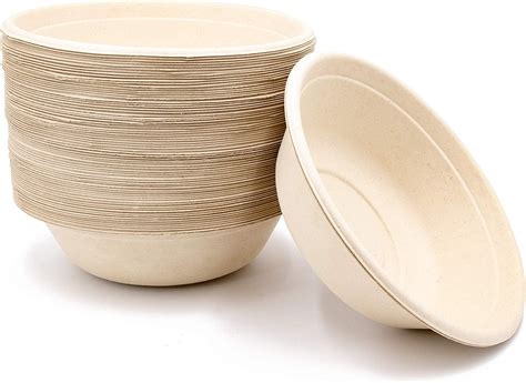 oz bowls large disposable eco compostable chili soup paper plastic