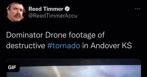 drone footage  andover ks tornado  reed timmer gag