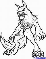 Werewolf Zombie Lineart Werewolves Dragones Dragoart Crazy Realistic Lolol Tattooimages Coloringhome sketch template