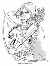 Katniss Drawing Deviantart Drawings Kelleeart Coloring Pages Hunger Games Line Girl Book Cartoon Kellee Archery Fantasy Fan Pose sketch template