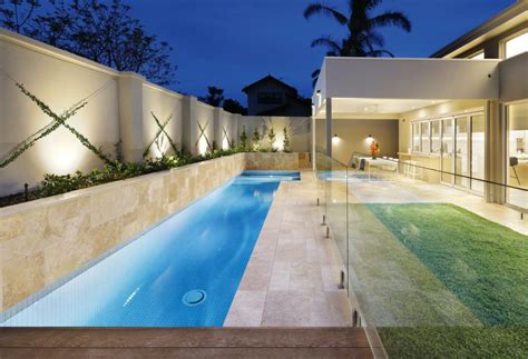super stylish lap pool  spa design  melbournes bayside