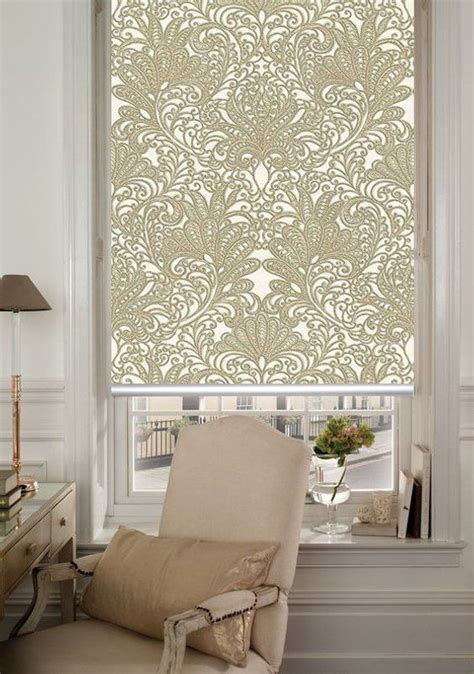 classic floral pattern damask type printed custom  dm window