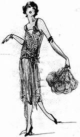 Drawing Flapper Girl 1920s Flappers Drawings Paintingvalley sketch template