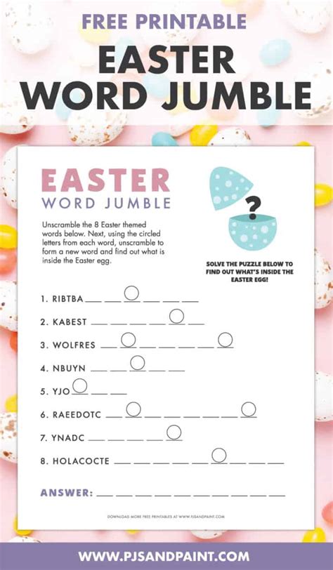 easter word search  printable game pjs  paint