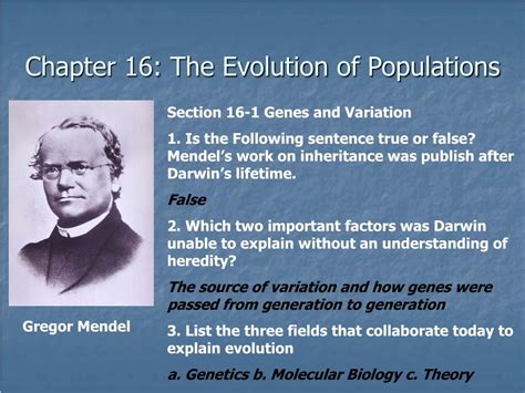 Ppt Chapter 16 The Evolution Of Populations Powerpoint Presentation