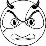 Angry Coloring Face Evil Emoticon Pages Wecoloringpage Getcolorings Printable Getdrawings Color sketch template