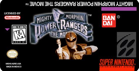 super nintendo labels mighty morpin power rangers