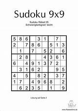 Sudoku Leicht Lösung Raetseldino Einfach sketch template