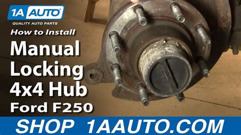install replace manual locking  hub ford  super duty   aautocom youtube