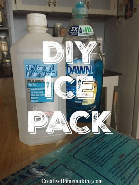 easy homemade ice pack rubbing alcohol any brand