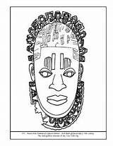 Coloring Queen Mask Pages Idia Belt Lesson Plan African Choose Board sketch template