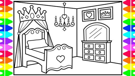 draw  princess bedroom  kids princess bedroom drawing