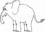 Cartoon Elephant Drawing Coloring Kids Draw Pages Elephants Color Step Line Clipart Drawings Filling Print Printable Dragoart Simple Animals Outline sketch template