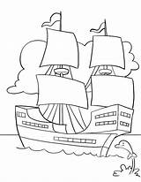 Mayflower Coloring Ship Getcolorings sketch template