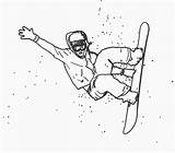 Snowboarding Coloring Pages Snowboard Printable sketch template