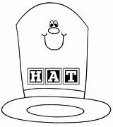 Hat Coloring Pages Cartoon Kids Happy sketch template