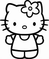Kitty Hello Coloring Drawing Face Pages Drawings Line Bold Basic Computer Printable Paintingvalley Step Dra Little Hand Getdrawings Choose Board sketch template