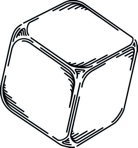 blank die outline openclipart